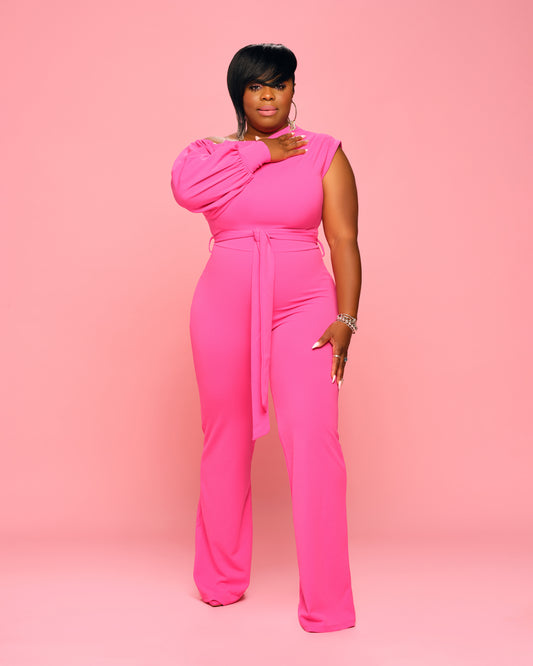 Pink Bodycon Jumpsuit